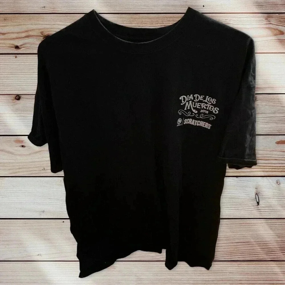 C PORT AND COMPANY SIZE 2X BLACK TEE DIA DE LOS MUERTOS 2016
